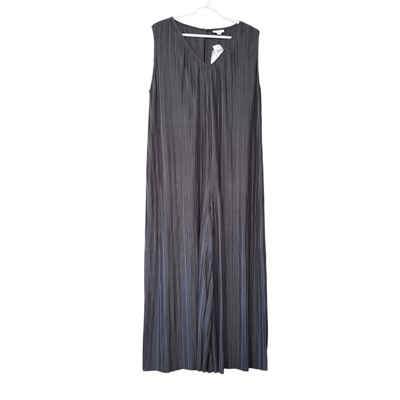J. Jill Pants - J. Jill Pure Jill Women's XL Pleated Jumpsuit NEW Wide Leg Black Pearl Lagenlook